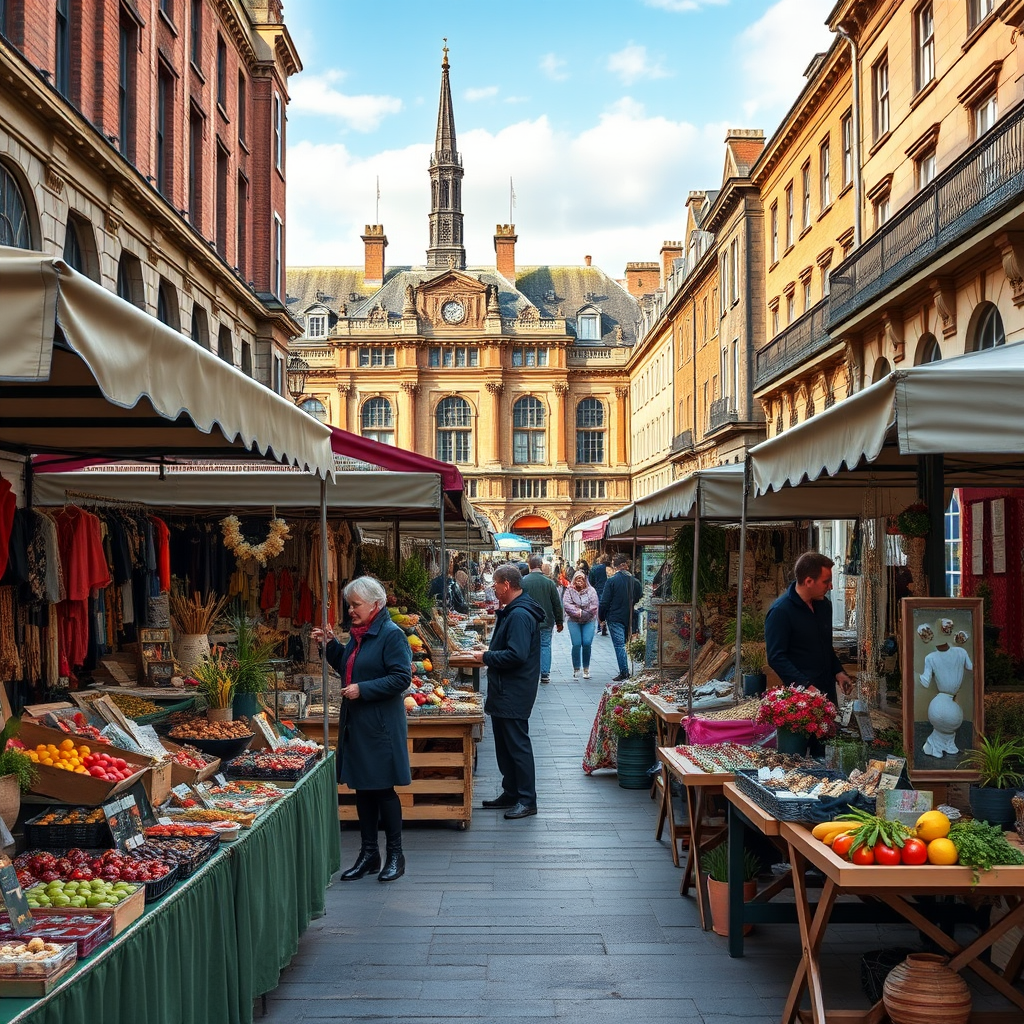 Nottingham's Old Market Square comes alive with local traders at Ay-Up Market